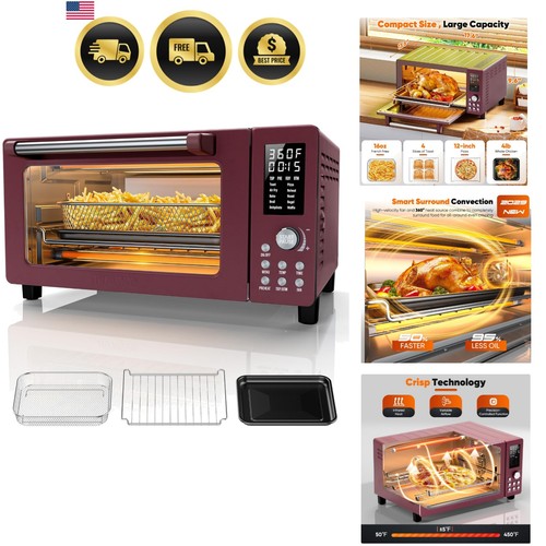 Bravo Pro Convection Air Fryer Toaster Oven Combo, 2025 New and Improved, 10-...
