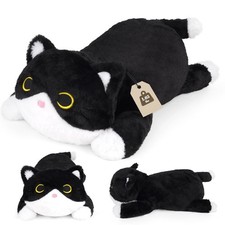 Weighted Cat Stuffed Animal,Cute Black and White Tuxedo Cat Plush Soft Weight...