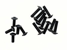 M3x6 ISO7380-2 Linsenkopfschrauben mit Flansch Stahl 10.9 schwarz