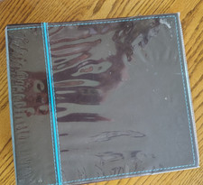 Scrapbook Album, 8x8 Post Bound Top Load, Dark Brown w/teal blue trim