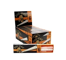 Zig-Zag Ultra Thin Paper Cone, Size 1 1/4 - 144 Count 24 packs of 6