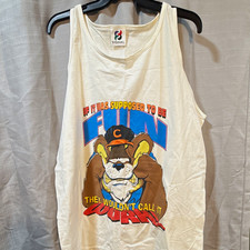 Vintage Signal Apparel Tank Top Mens Large XL 1984 Bear Work Slogan Made in USA
