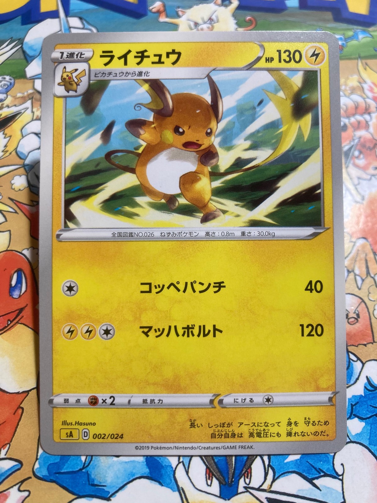 Raichu 002/024 V Starter Set Lightning Pokemon TCG Japanese