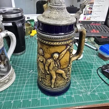 Vintage German Pewter Beer Mug
