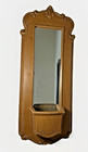 Vintage Faux Wood Wall Mirror Syroco Wall Pocket Planter Hanging Home Interior