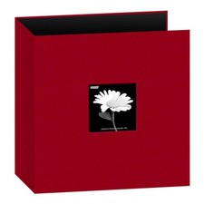 Red 8.5 x 11 Display Album Fabric Cover 3 Ring Binder Scrapbook Photo Frame
