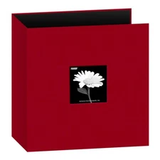 Red 8.5 x 11 Display Album Fabric Cover 3 Ring Binder Scrapbook Photo Frame