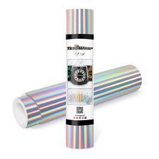 Glossy Holographic Silver Chrome Vinyl 12 Inch x 10ft Decal Wrap Sticker Craft