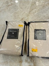 Vintage Ralph Lauren "Ruffle Ribbed" Pillow Shams, Set Of 2 Standard Size
