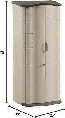 Rubbermaid Roughneck X-Small 17 cu. ft. Vertical Storage Shed - Faint Maple/Onyx