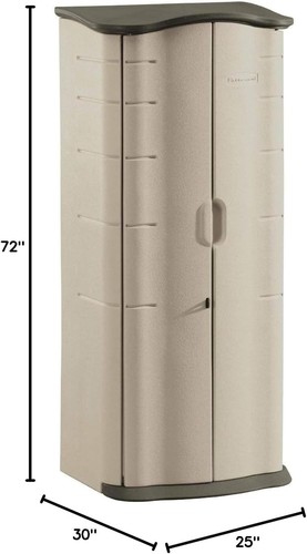 Rubbermaid Roughneck X-Small 17 cu. ft. Vertical Storage Shed - Faint Maple/Onyx
