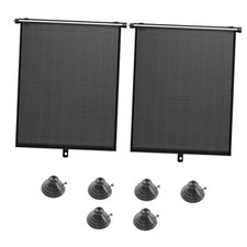 2PCS Car Side Window Sun Shade for Baby/Kids- 18" 14" Retractable Roller Black