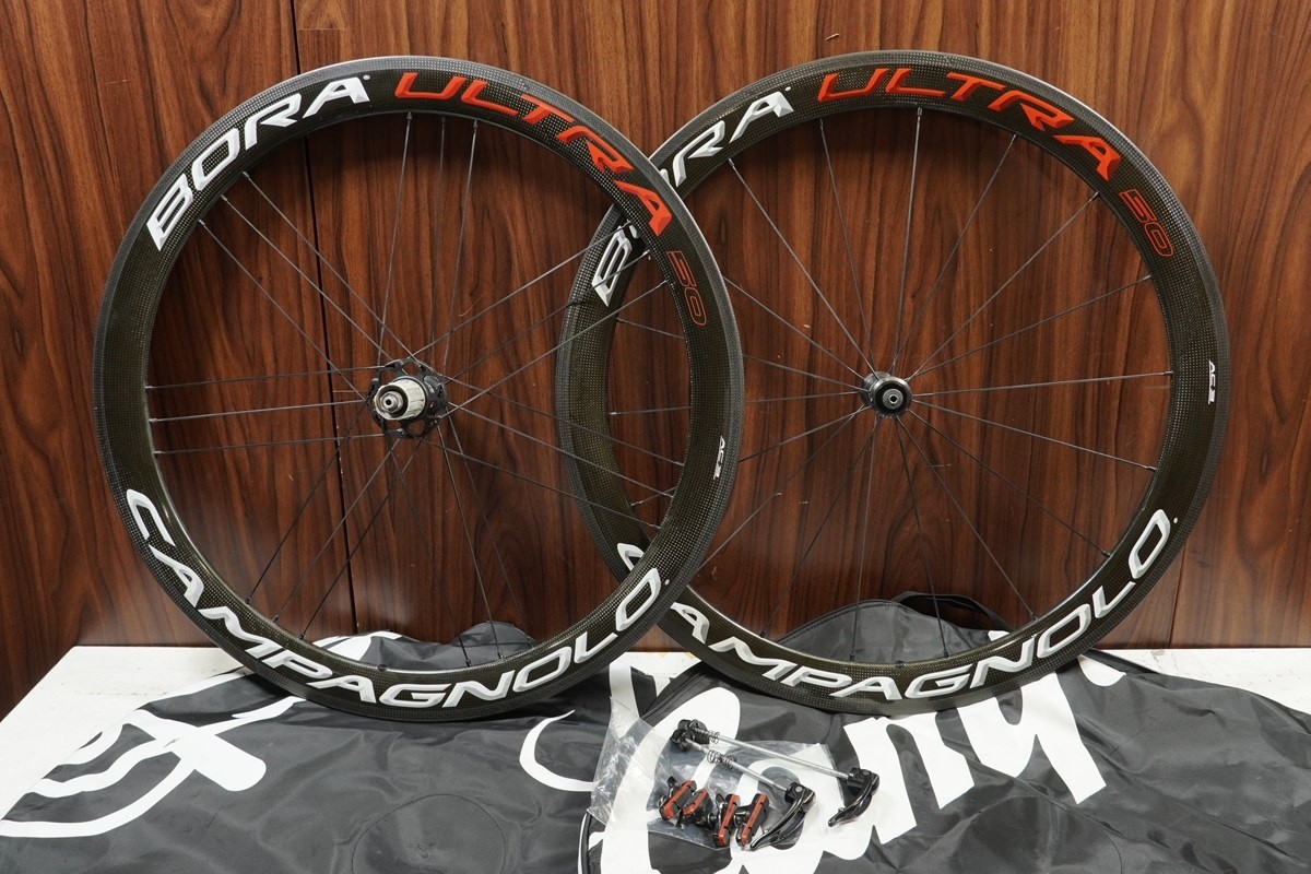 【美品】カンパニョーロ　CAMPAGNOLO BORA ULTRA 50 Campagnolo Bora Ultra 50 Tubular Wheelset - Bike King Cycling
