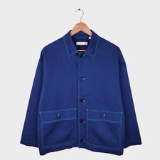 MARNI x UNIQLO Utility Chore Herrenjacke blau Baumwolle Twill - Größe M