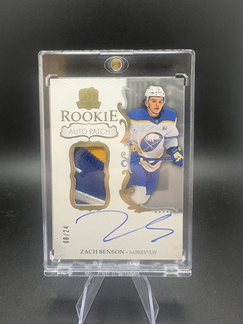 2023-24 UD The Cup Zach Benson Rookie Patch Auto Gold Foil /24 - #157 RC Sabres