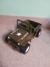 Vintage Tonka Army Military Jeep G-452-8 Pressed Steel 10 inch
