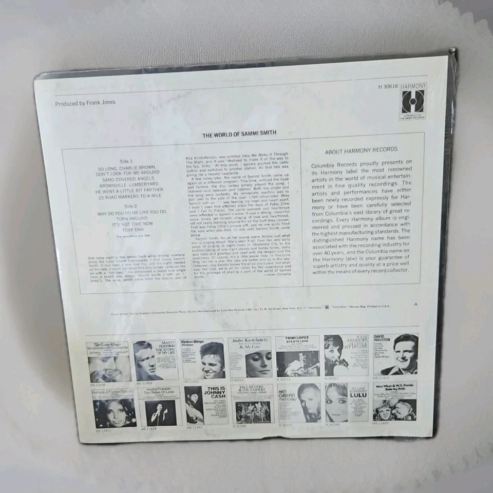 Sammi Smith ~ The World Of Sammi Smith ~LP, (Vinyl) - Image 2 of 2