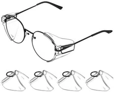 2 Pairs Safety Side Shields for Eye Glasses,Safety Glasses Side Shields Clip on