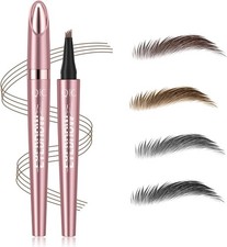 Eyebrow Pencil, Microblading Eyebrow Pen with 4 Fork Tip, 3D Waterproof Brow Pe