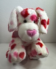 Build-A-Bear Valentine  s Hearts For You 12  Puppy White  Pink with Heart Nose