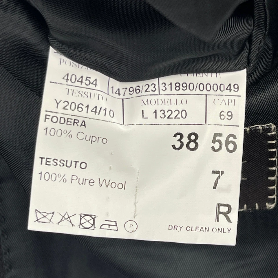 CANALI Current Travel Blazer 46R Solid Black Pique Texture Water Resistant $1995 - Image 4 of 4