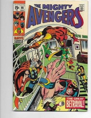 Avengers 66 1969 Marvel Comics F- 5.5 1st Mention Adamantium Ultron 6 Iron Man