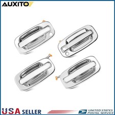 4x Chrome Front Rear Exterior Door Handle For Chevy Silverado 1500 99-06 Gmc 4x Chrome Front Rear Exterior Door Handle For Chevy Silverado 1500 99-06 Gmc