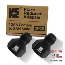 Cosmostar 2 PCS 10AN Female to 8 AN Male Flare Reducer Adapter - 10AN to 8AN