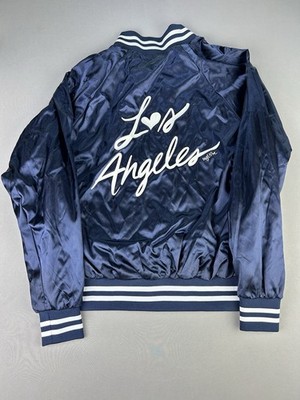 Ivy Love Women s M Los Angeles Navy Blue Bomber Jacket