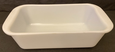 Vintage Pyrex 213 White Milk Opal Glass Loaf Sweet bread Pan 1.5 Qt USA Excellen