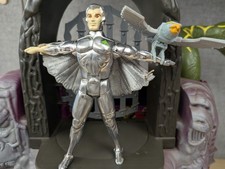 1986 Kenner Silverhawks Quicksilver Action Figure W/Tally-Hawk ( Action Works)