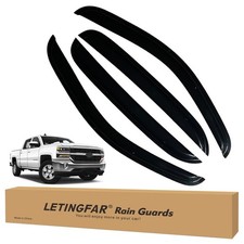Window Visors Rain Guards for Chevy Silverado 1500/GMC Sierra 1500 Crew Cab 2...