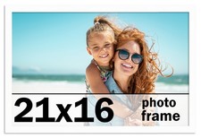 21x16 Frame White Wood Picture Photo Frame with UV Acrylic and Acid Free Backing