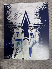 Signed NFL 11x14 photo Cowboys  Trevon Diggs /  Stephon Gilmore JSA COA Sticker