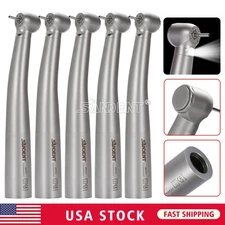 5PCS SANDENT Dental Fiber Optic LED Handpiece High Speed Air Turbine Fit Sirona