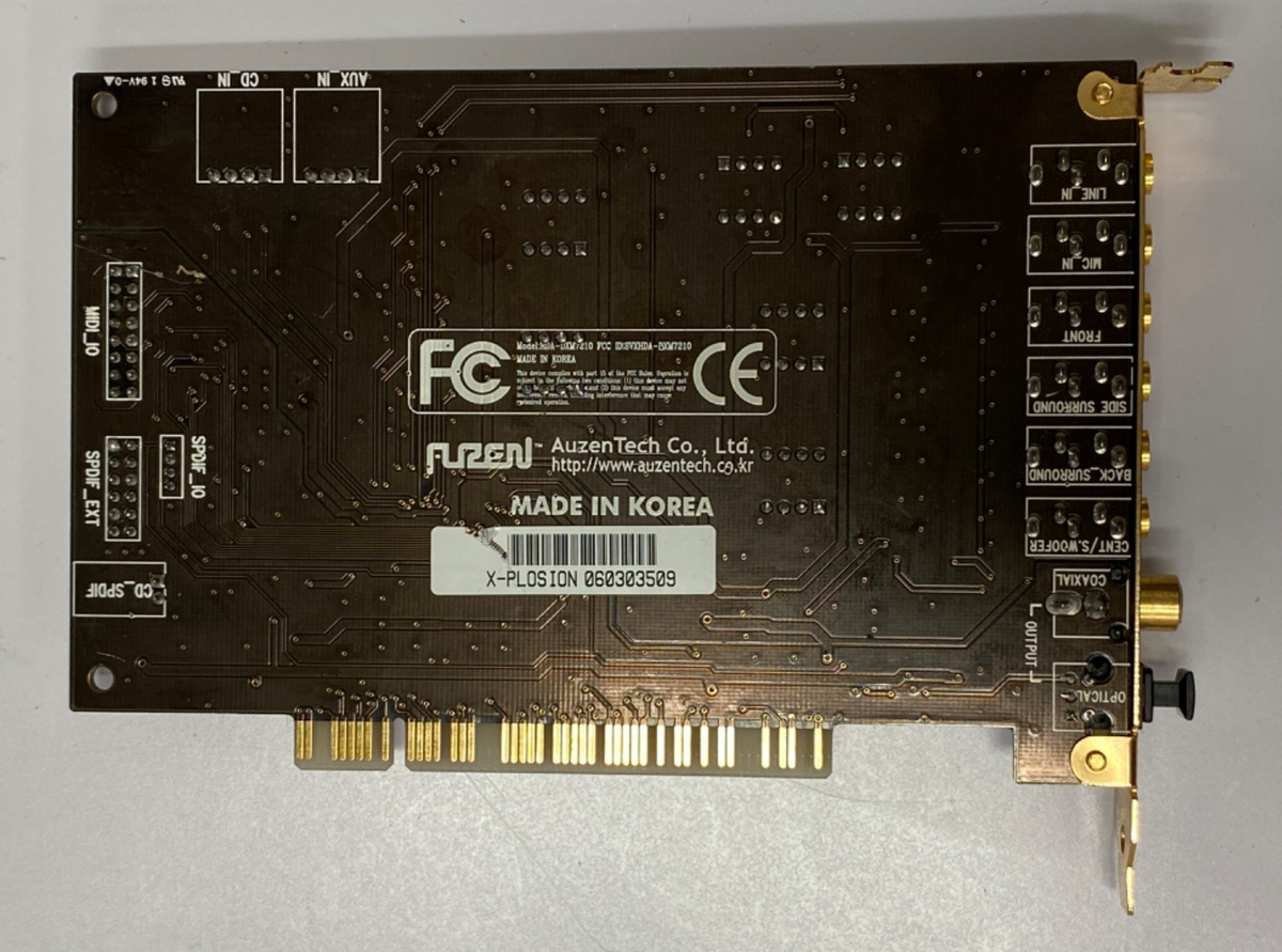 愛音出品1216 HDA XPLOSION 7.1 DTS CONNECT HDA-DXM7120 Auzentech Sound Card *NOT