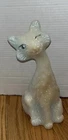 Fenton Art Glass 11" White Opal Glistening Woods Alley Cat