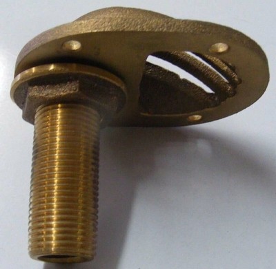 Groco 1/2'' Bronze Kombi Scoop Thru-Hull Mit Mutter [STH-500-W]