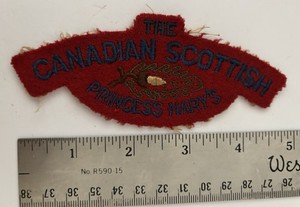 Canadian Scottish Regiment Cloth Shoulder Title