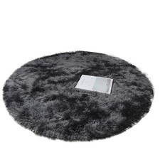 Luxury Round Soft Faux Sheepskin Area Rugs Washable Wool Bedside CarpetLWCAW Jo