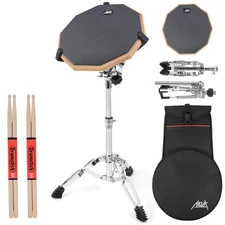 Drum Practice Pad, 12 Inch Silicone Double Sided Silent Practice Pad Kit Set ...