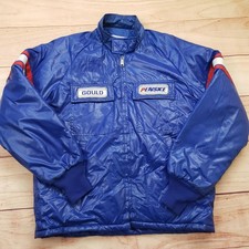 Vintage Team Penske Jacket Mens Medium Blue Racing Gould Pit Crew Gould 80s
