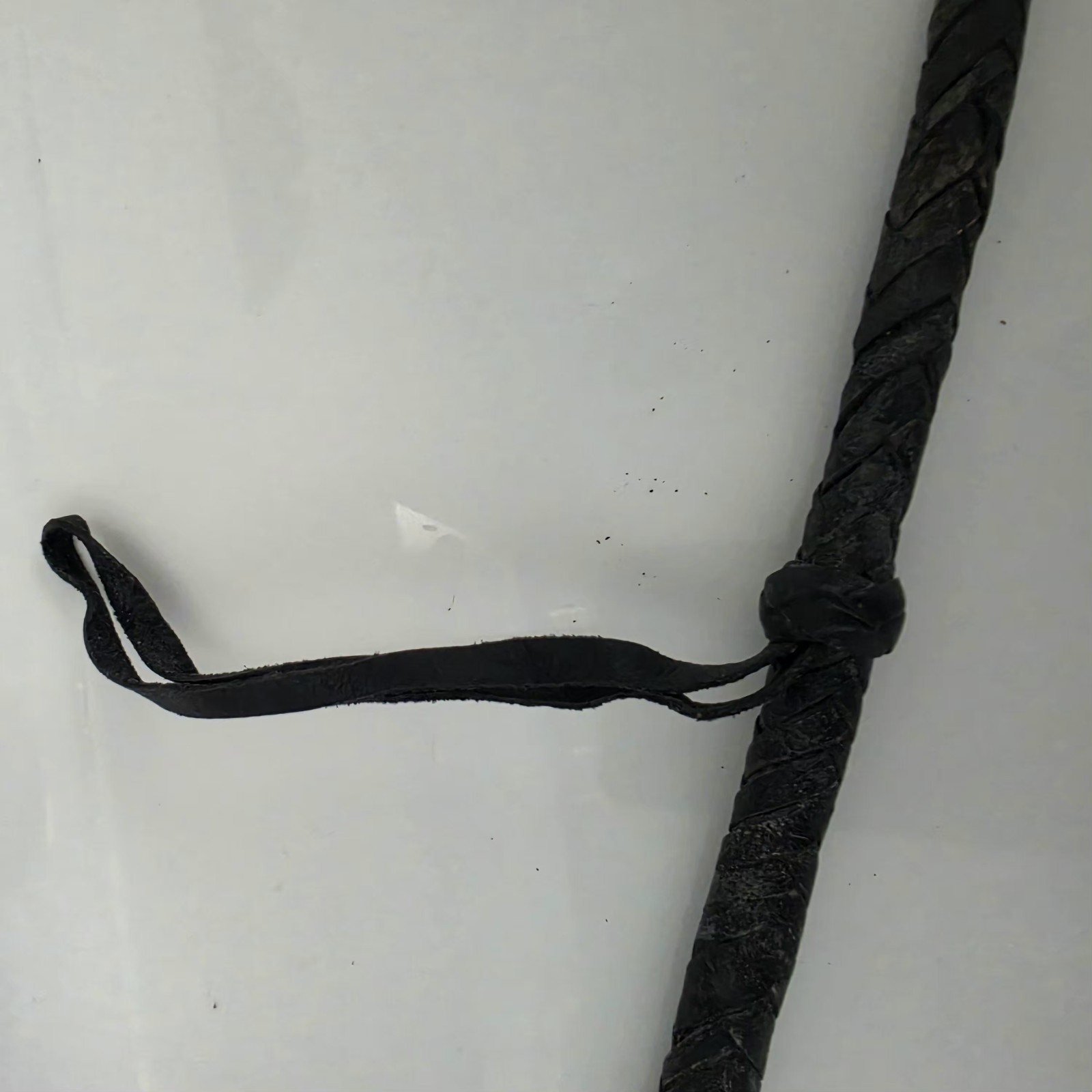 Braided Leather Riding Whip/Riding Crop with Wrist Loop, Black | eBay UK