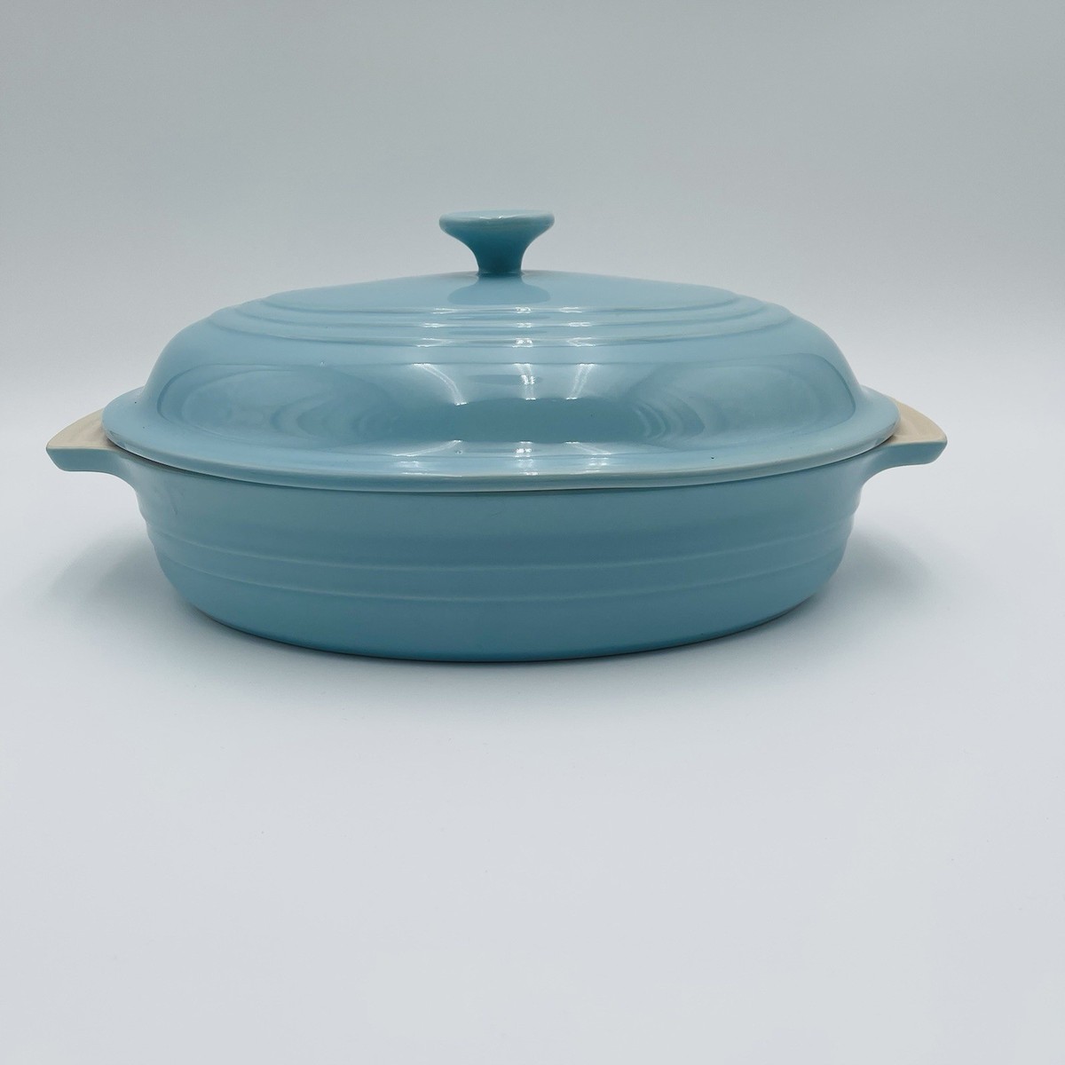 Le Creuset Casserole Classic 18-13 Oval Dish w/Lid Sky Blue | eBay