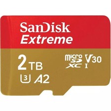 SANDISK Extreme 2TB Micro SDHC Class 10 V30 A2 UHS-I U3 Memory Card
