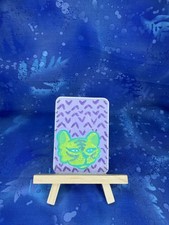 Green Tiger ACEO Artist trading card original art card Akumanokodomo