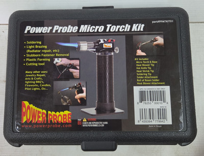 Power Probe Micro Torch Kit PPMTKIT01 Butane Soldering Brazing Tool Set NOB
