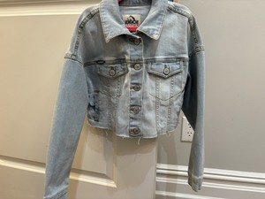 Jordache  Junior Girls Size Small Denim Jacket Distressed