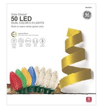 NEW GE Color Changing 50 Count C9 32.6-ft Multicolor LED Christmas String Lights