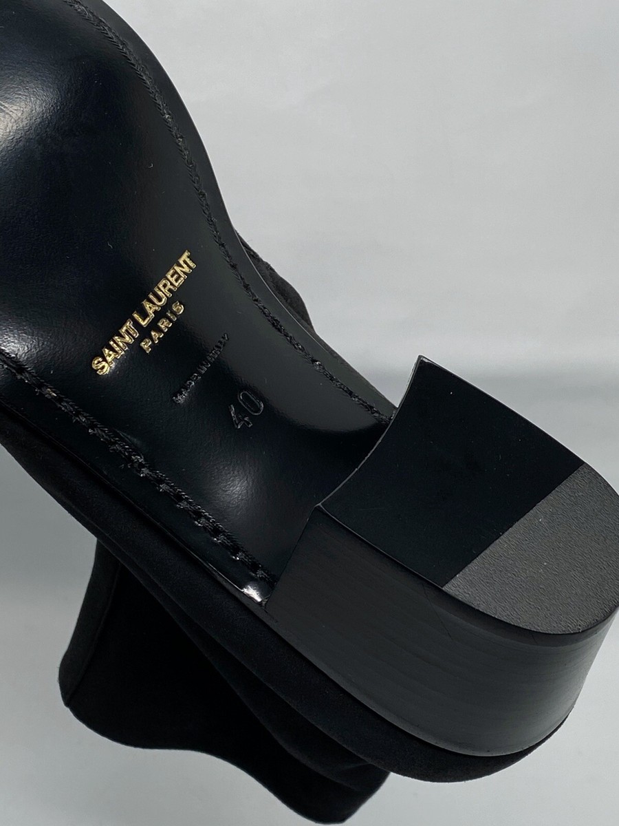 Saint Laurent Vassili Zipped Boots In Shimmering Suede size Saint Laurent Vassili Zipped Boots In Shimmering Suede size